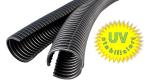 NW12 TWIN corrugated conduit 2-piece UV-stabilized cable protection black